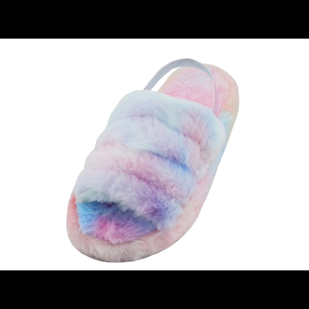 Women Cozy Toes Furry Slingback Slippers